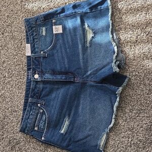 Time and Tru Fray Hem Distressed Shorts Size 14